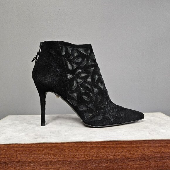Stuart Weitzman Suede Mesh Boots - Picture 1 of 3